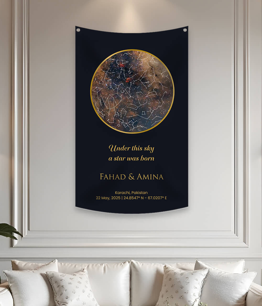 Custom Star Map Wall Tapestry