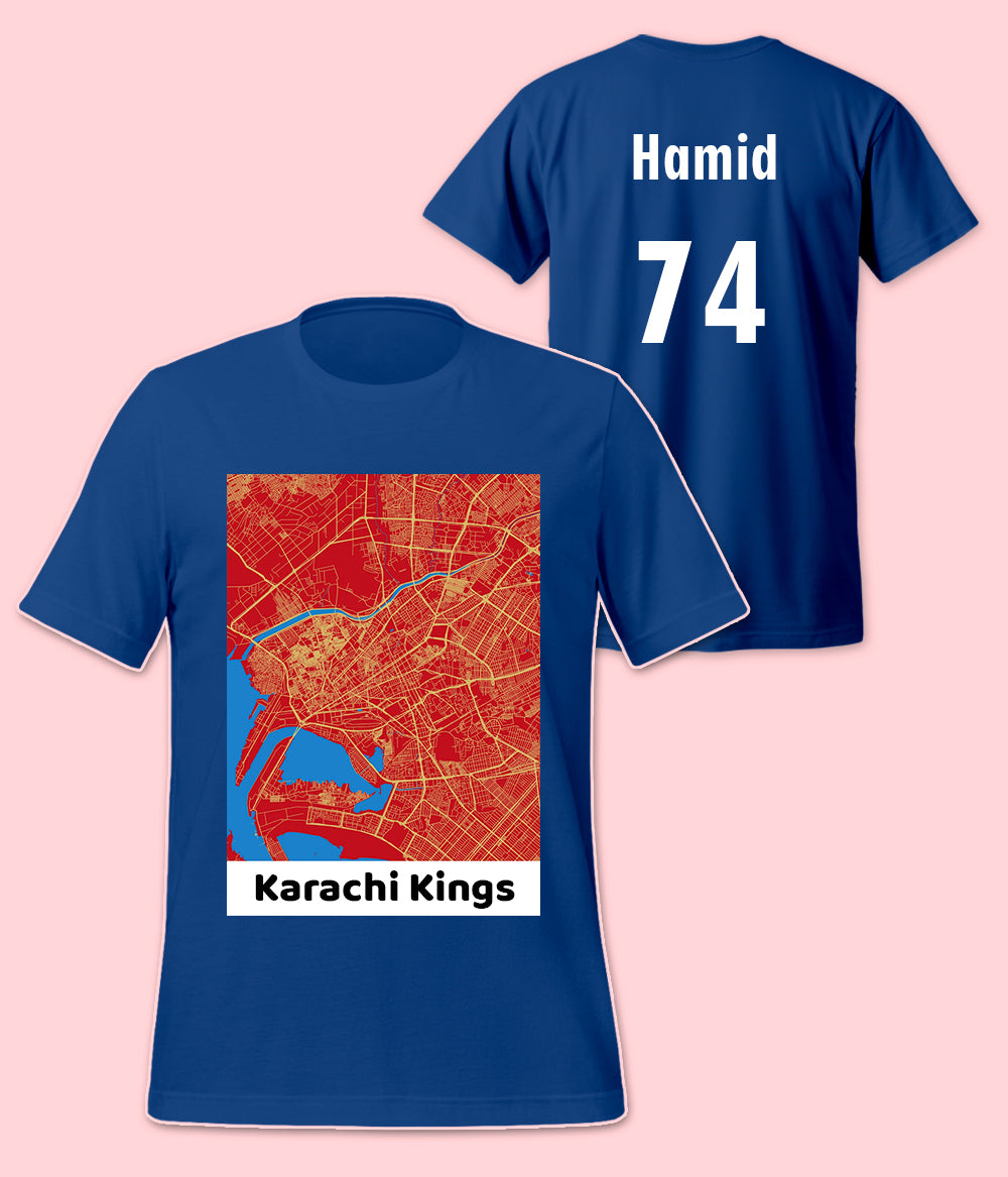 Customizable Karachi Kings Front Back Print T-shirt (Unisex)