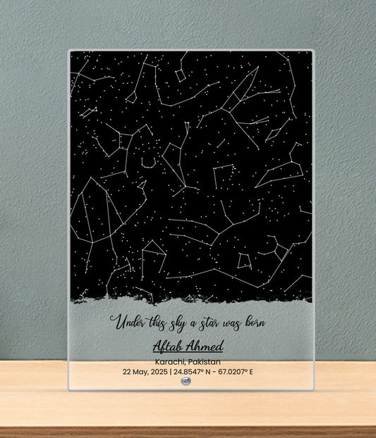 Customizable Night Sky Star Map Plaque