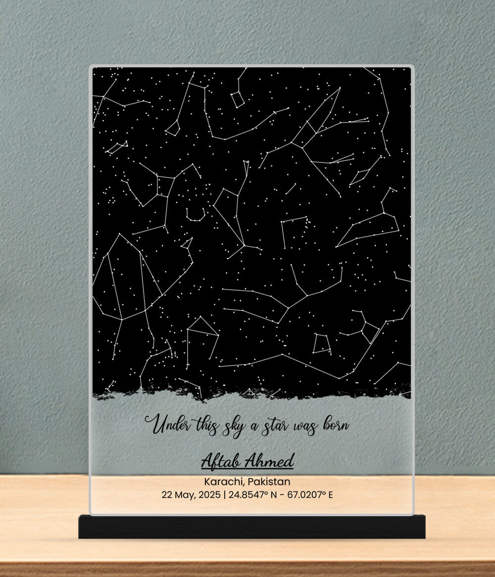 Customizable Night Sky Star Map Plaque