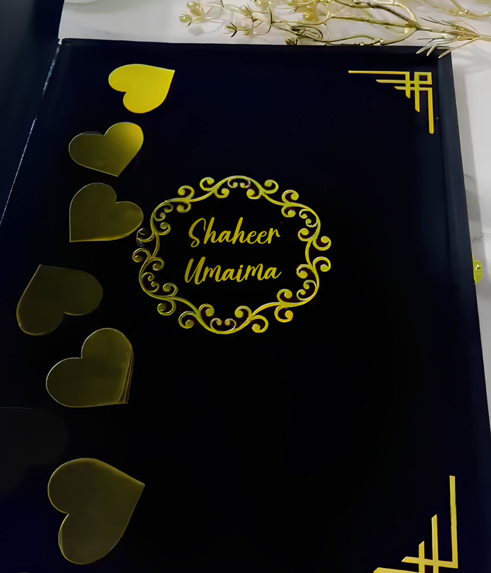 Customized  Nikah Velvet Book Kit 