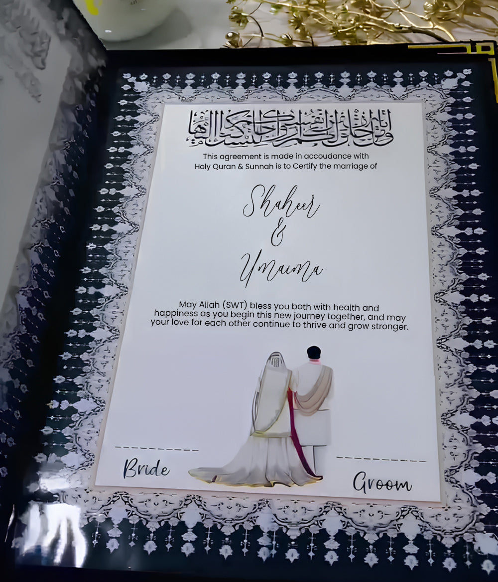 Customized  Nikah Velvet Book Kit 