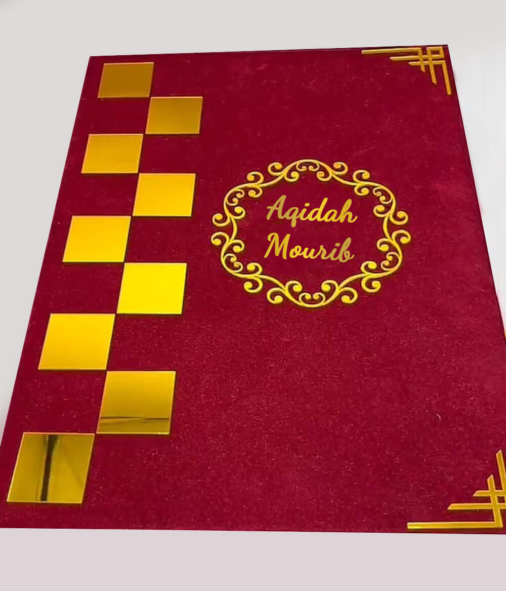 Customized Velvet Nikkah Book with Nikah Pen
