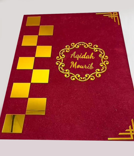 Customized Velvet Nikkah Book with Nikah Pen