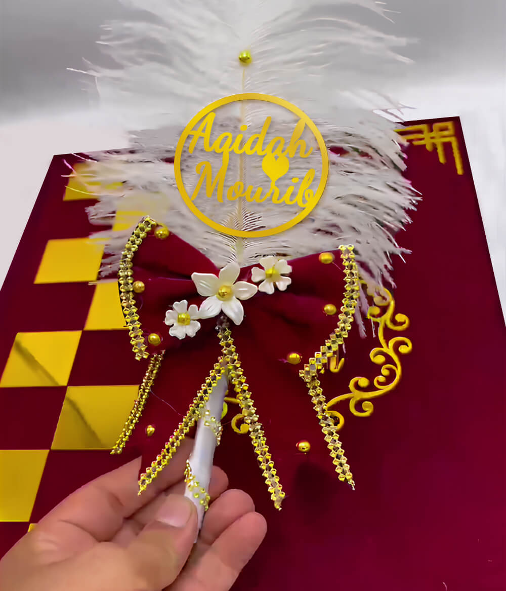 Customized Velvet Nikkah Book with Nikah Pen