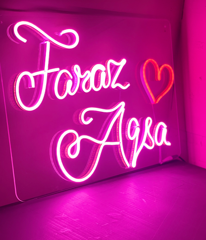 Customized Couple Name Neon Sign