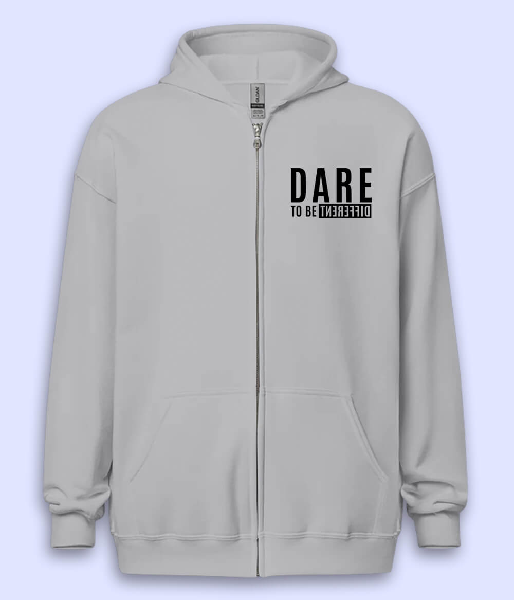 Dare To Be Different Zipper Hoodie (Unisex)