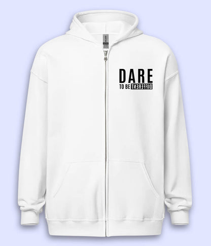 Dare To Be Different Zipper Hoodie (Unisex)