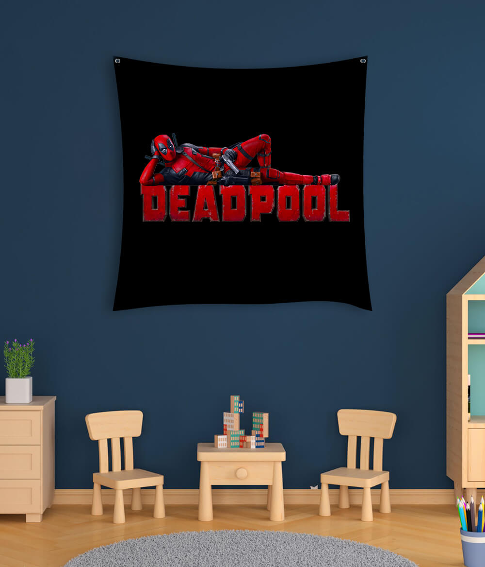 Deadpool Action Scene Tapestry