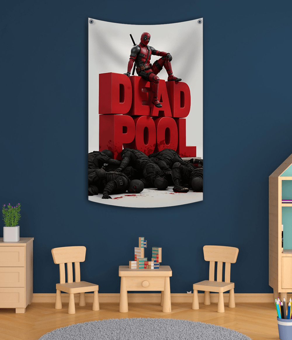Deadpool Comic Art Tapestry