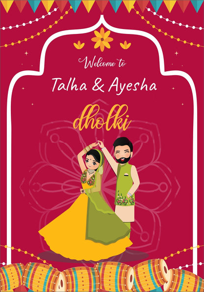 Dholki Welcome Sign