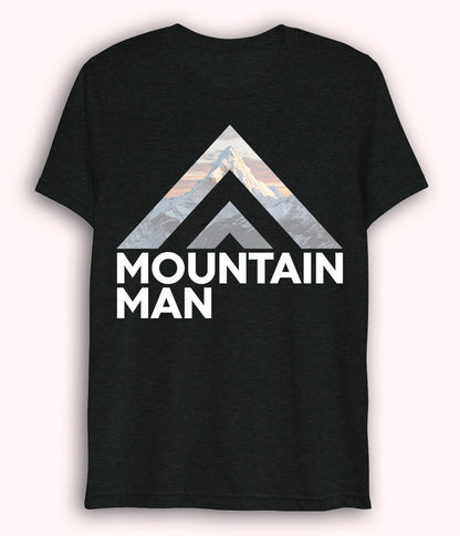 Black Dri fit Mountain Man T-Shirt