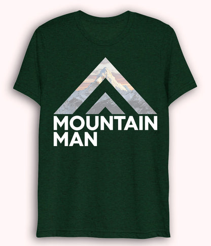 Green Dri fit Mountain Man T-Shirt