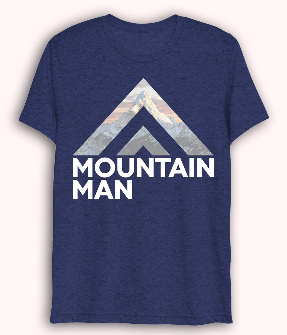 Navy Dri fit Mountain Man T-Shirt