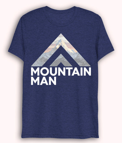 Navy Dri fit Mountain Man T-Shirt