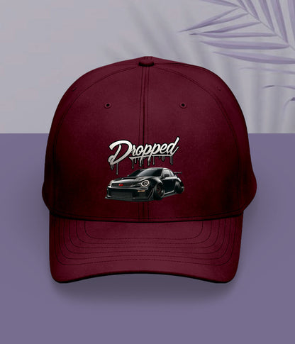 Maroon Car Dropped Cap