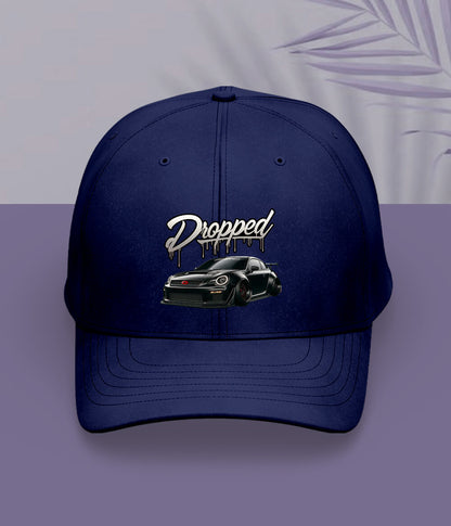 Navy Blue Car Dropped Cap
