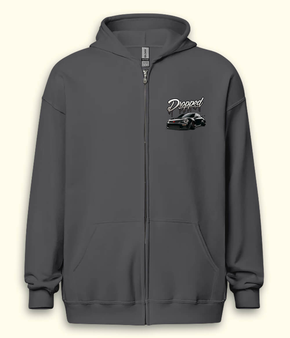Dropped Zipper Hoodie