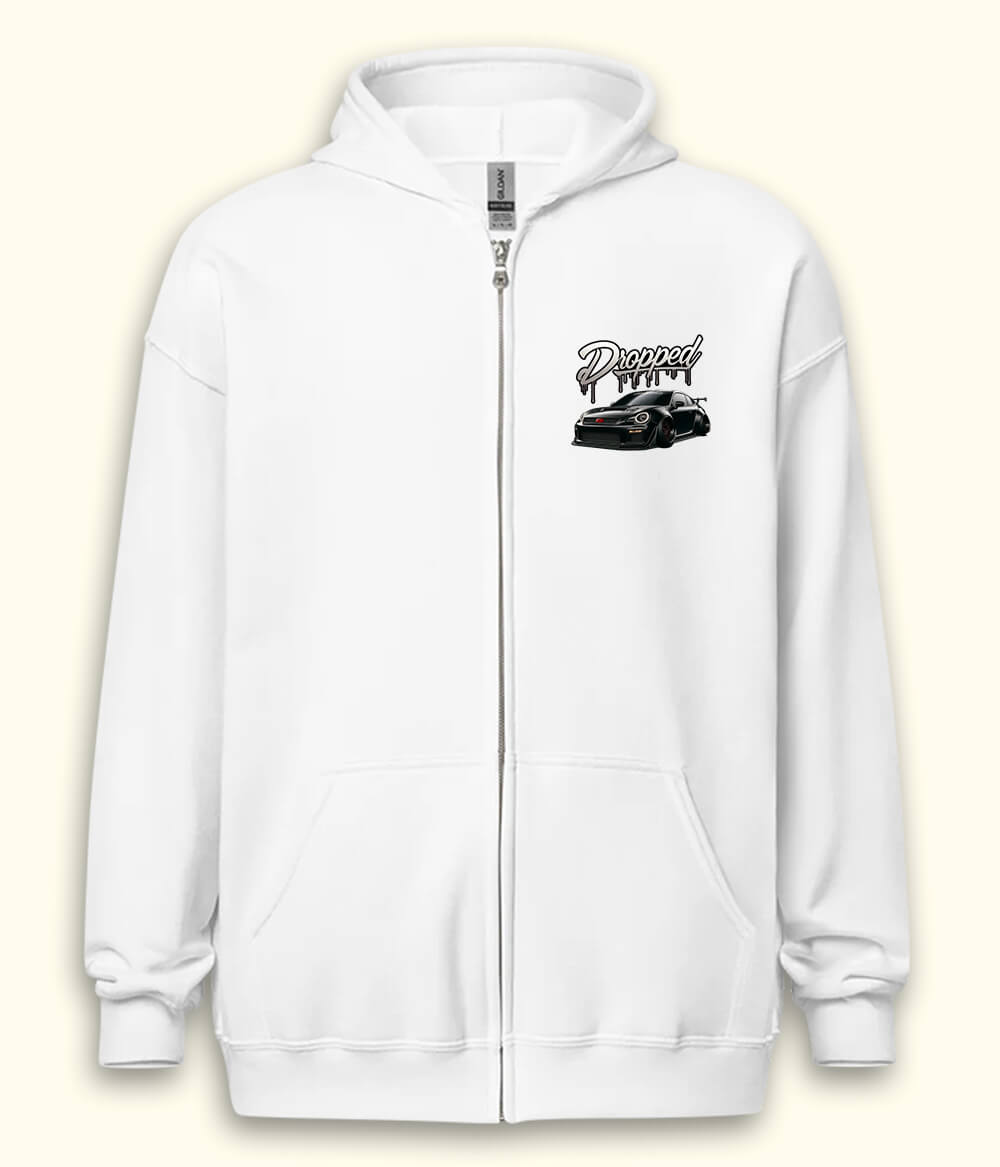 Dropped Zipper Hoodie