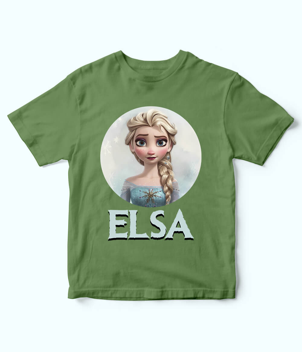 Elsa Knorr Green T-Shirt for Girls