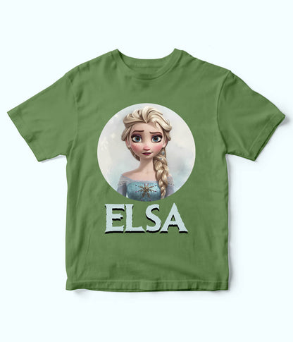 Elsa Knorr Green T-Shirt for Girls
