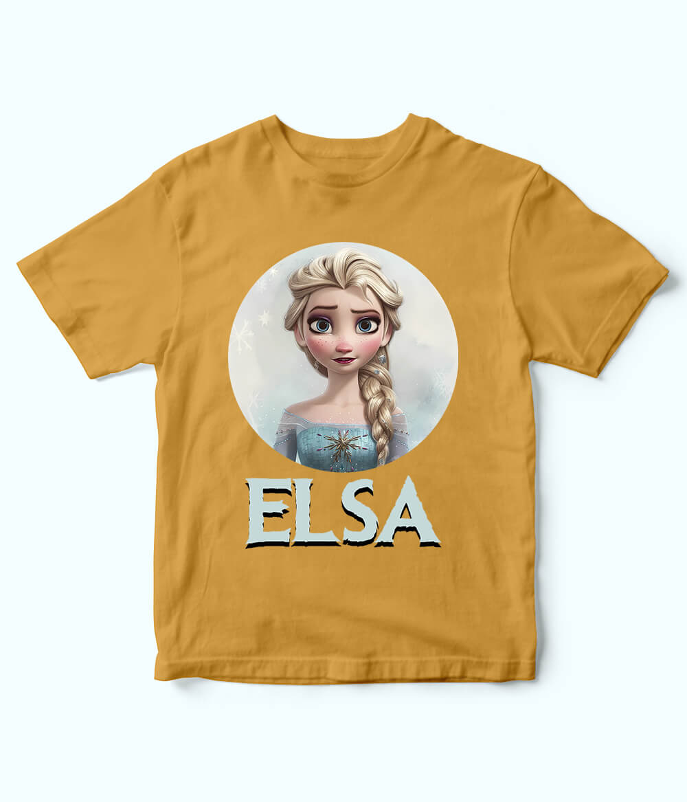 Elsa Mustard T-Shirt for Girls