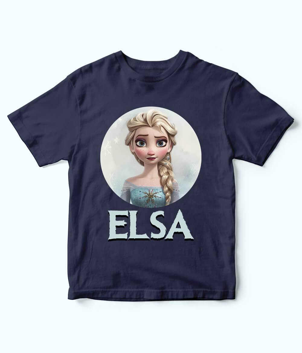 Elsa Navy T-Shirt for Girls