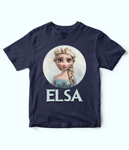 Elsa Navy T-Shirt for Girls