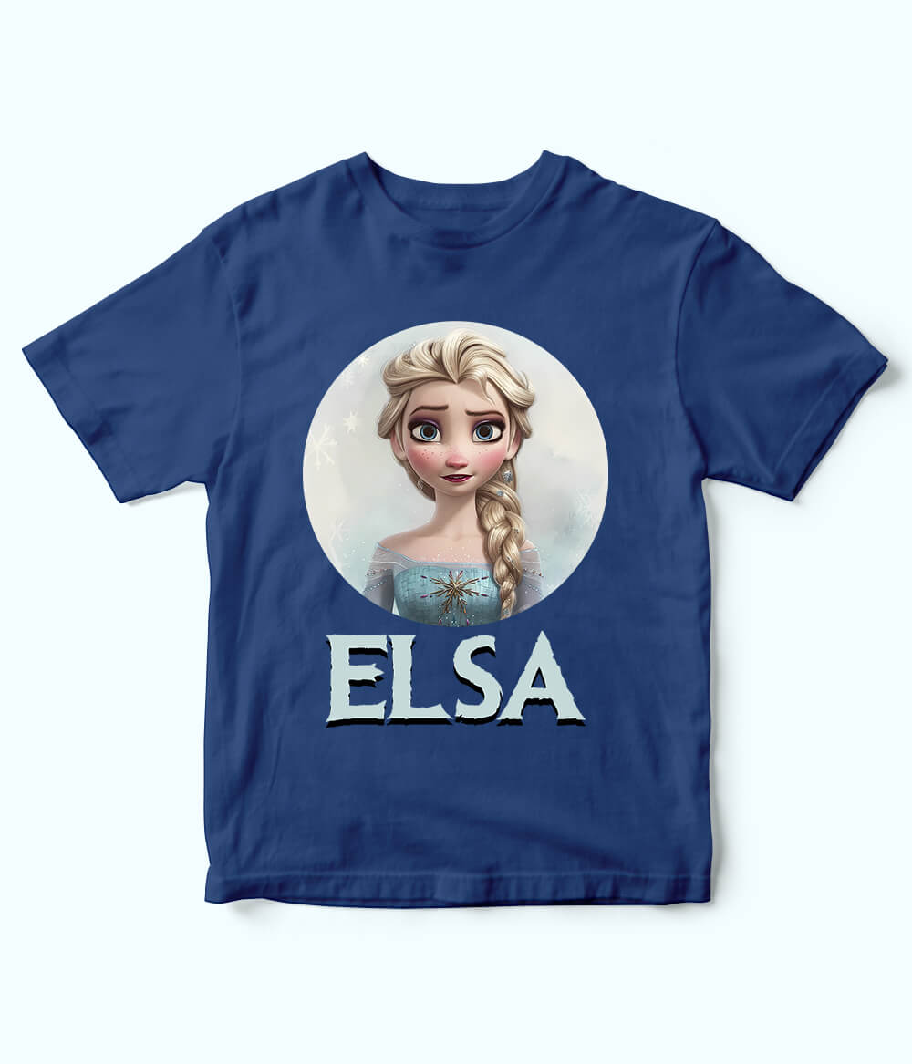 Elsa Royal Blue T-Shirt for Girls
