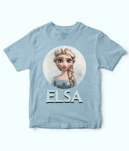 Elsa Sky Blue T-Shirt for Girls