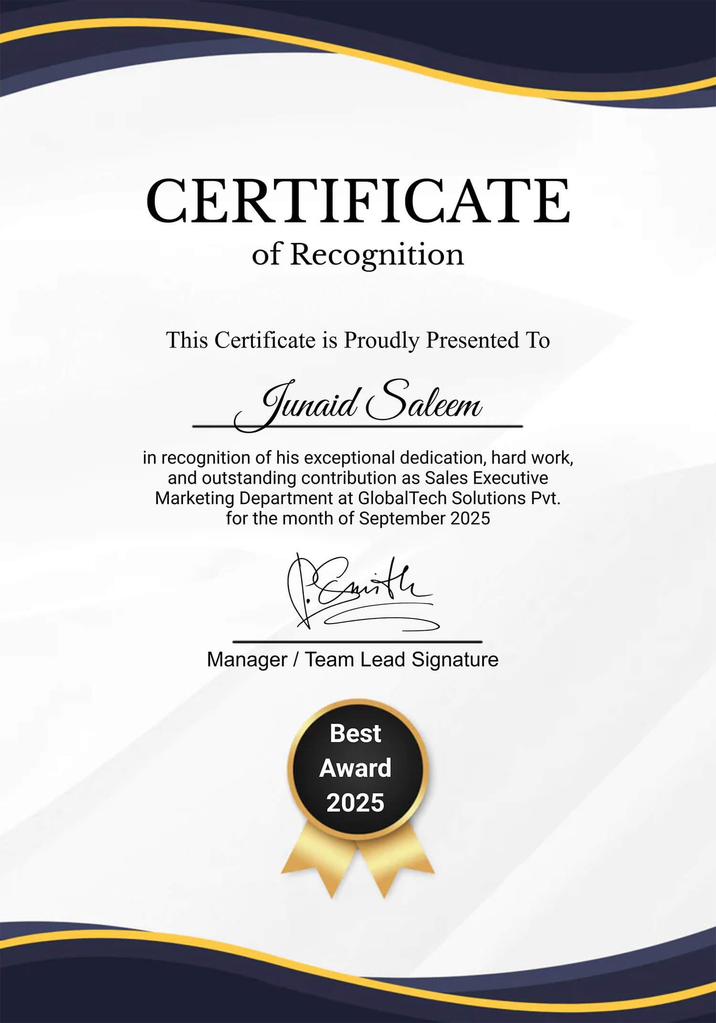 Employee of the Month Award Frame Thumbnail