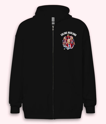 Erling Haaland Elite Striker Football Zipper Hoodie 