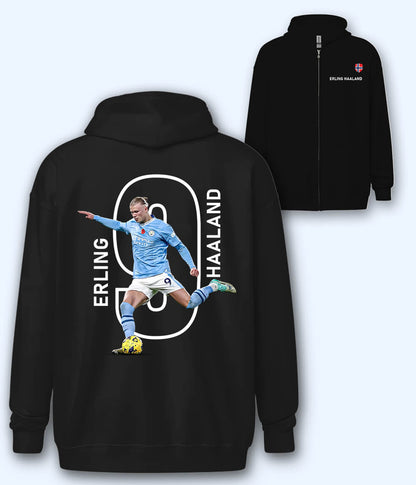 Erling Haaland Manchester City Fan Zipper Hoodie