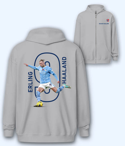 Erling Haaland Manchester City Fan Zipper Hoodie