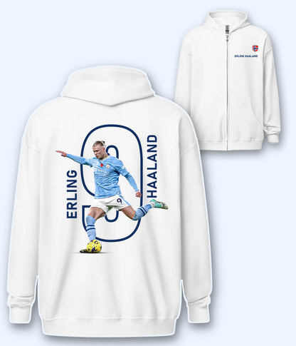 Erling Haaland Manchester City Fan Zipper Hoodie
