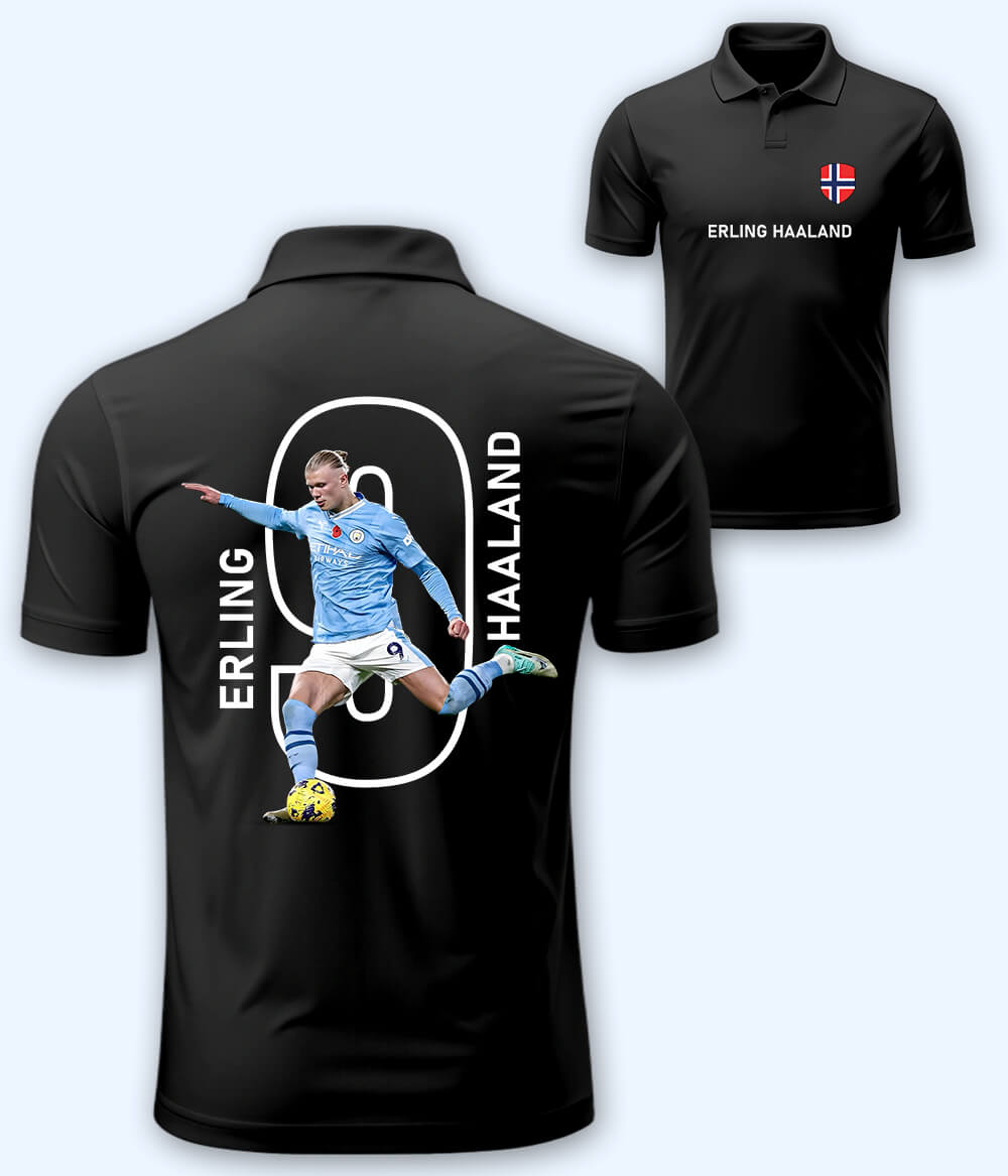 Erling Haaland Premier League Graphic Polo T-Shirt