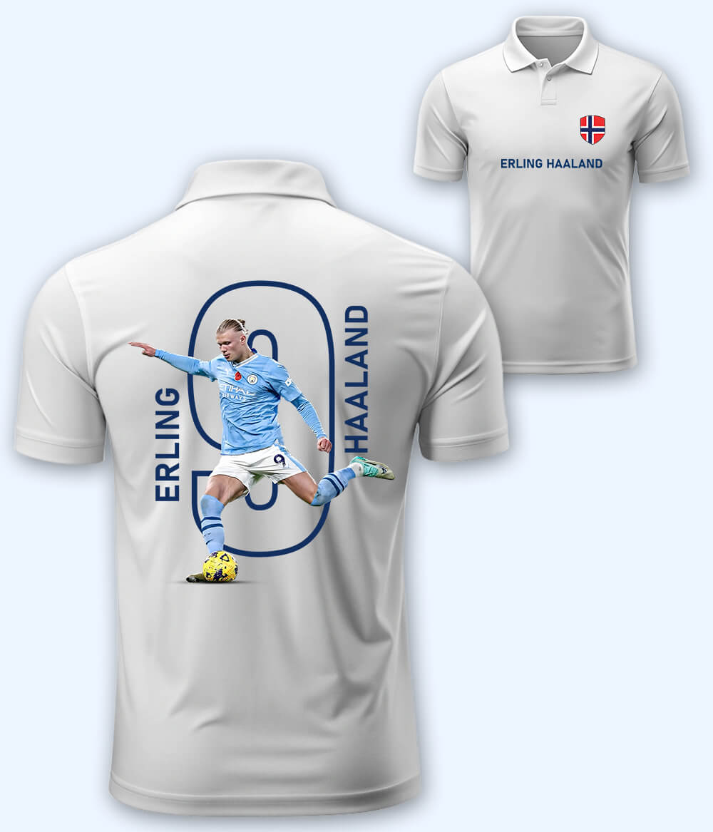 Erling Haaland Premier League Graphic Polo T-Shirt