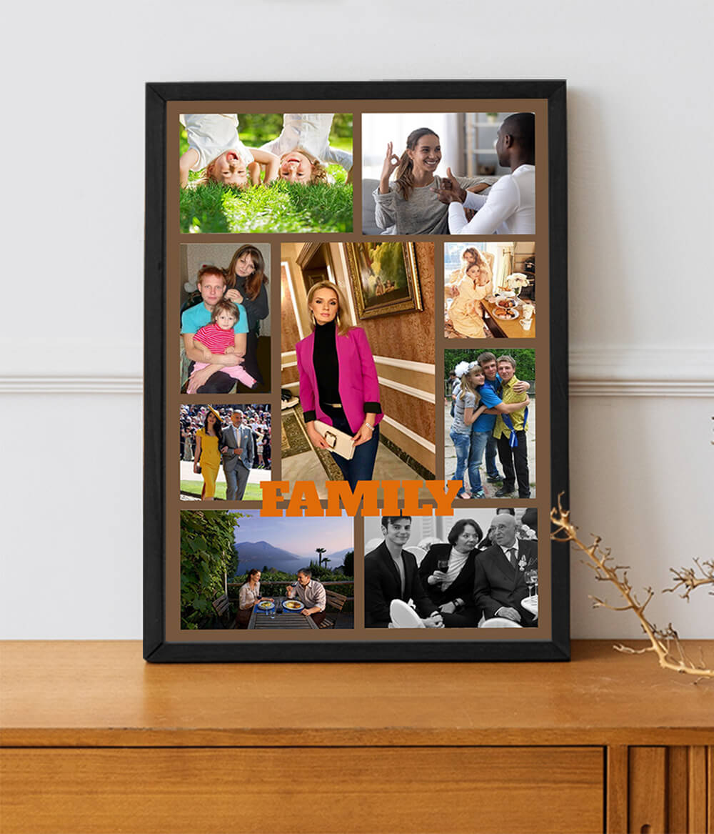 Personalized Family Fusion Montage Frame| Photo Frame | Home Decor 