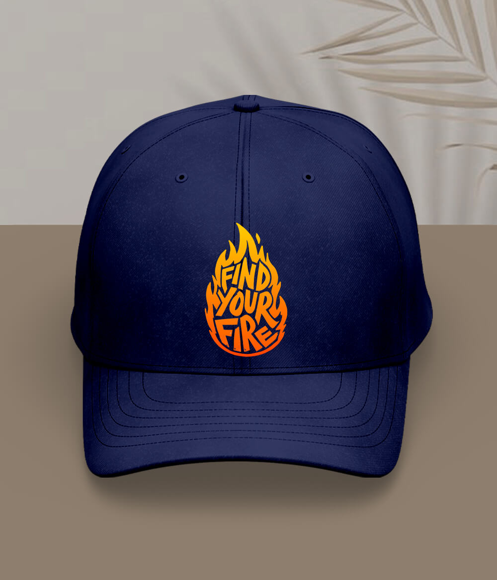 Navy Blue Find Your Fire Inspirational Cap