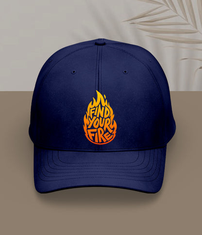 Navy Blue Find Your Fire Inspirational Cap