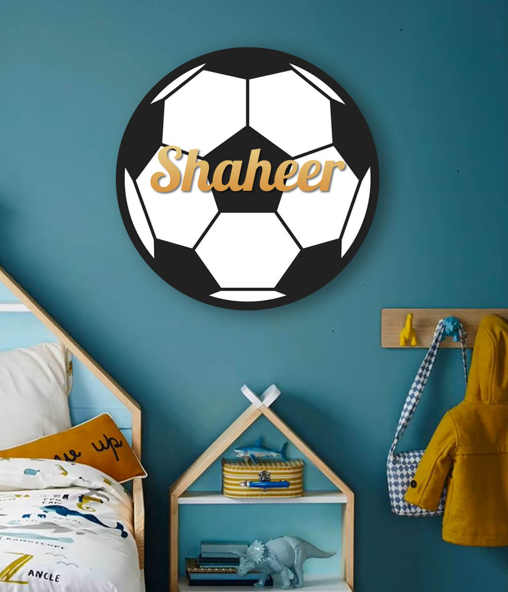 Football Theme Name Wall Hanging for Boys Room