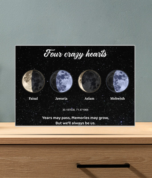 Customized Four Moon Phase Plaque