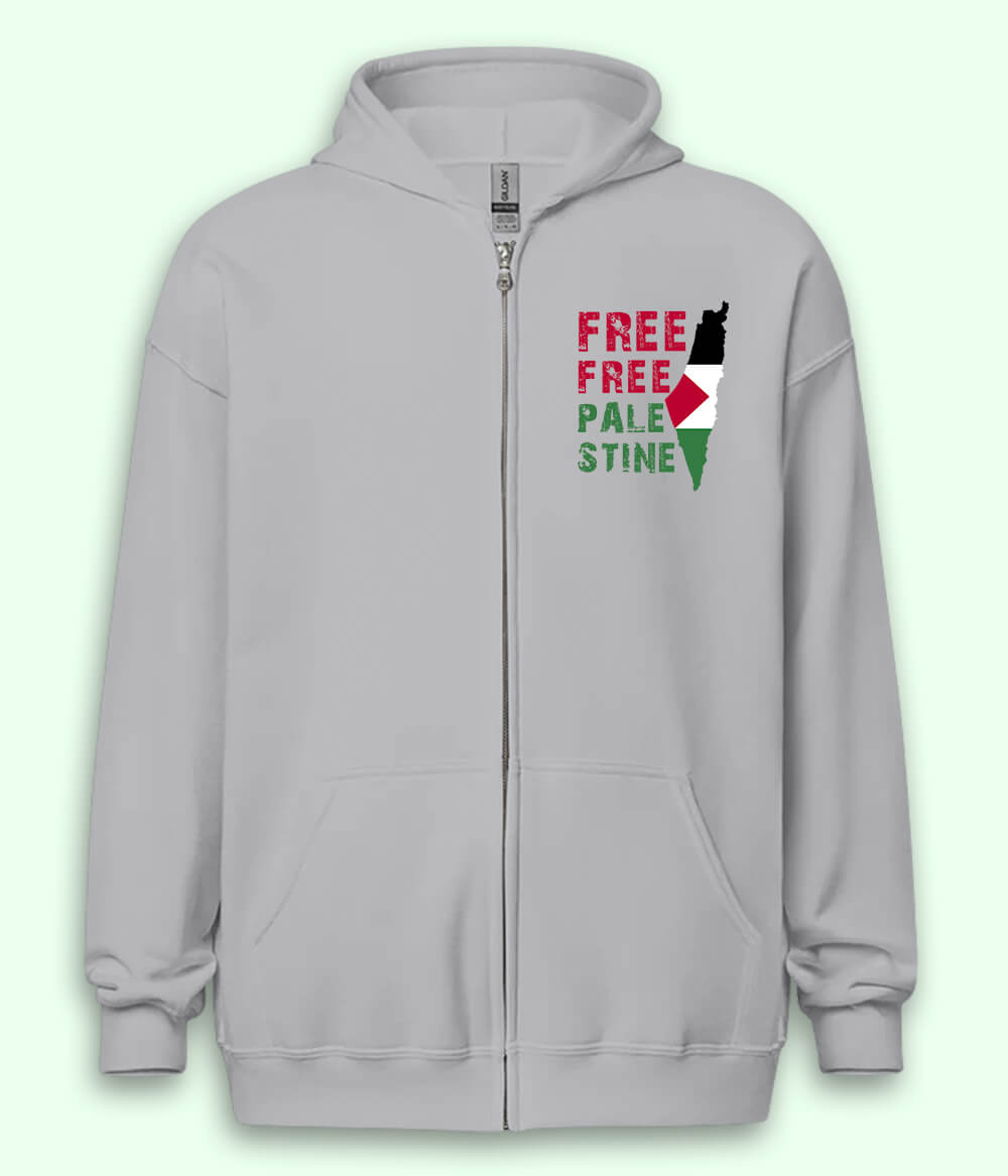 Free Palestine Zipper Hoodie (Unisex)