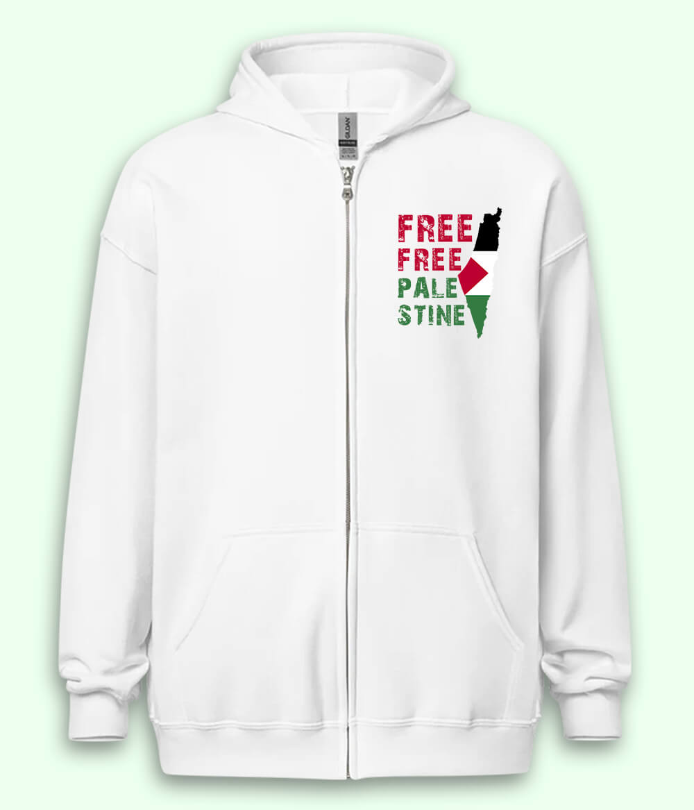Free Palestine Zipper Hoodie (Unisex)