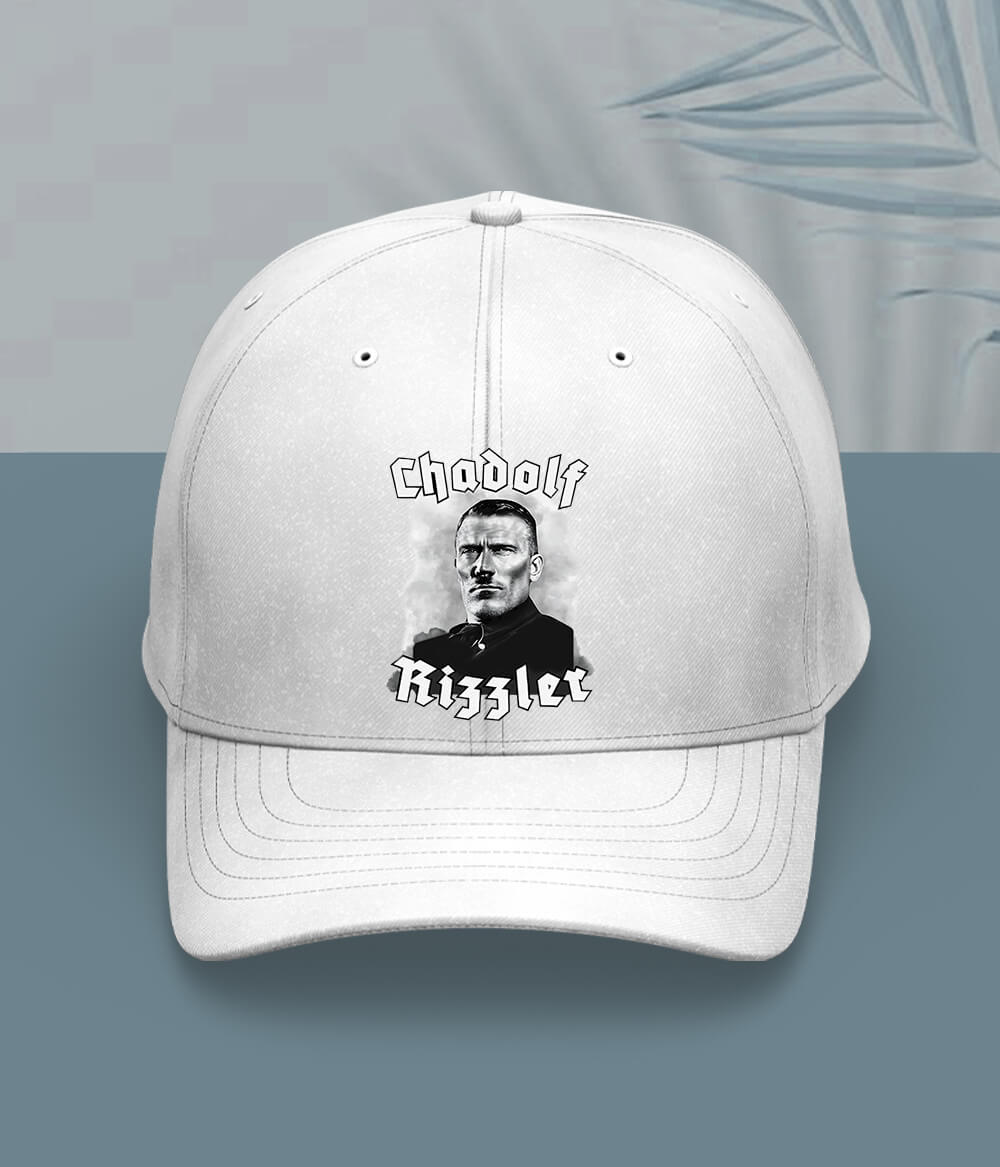 White Funny Chad Cap