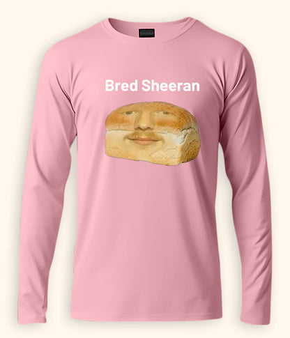 Funny Ed Sheeran Long Sleeve Light Pink T-Shirt (Unisex)