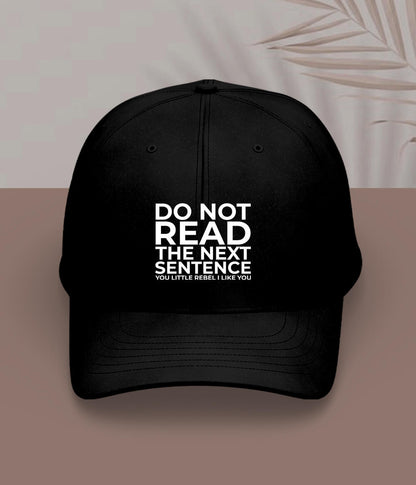 Black Funny Quotes Cap