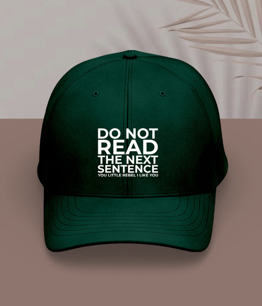 Green Funny Quotes Cap