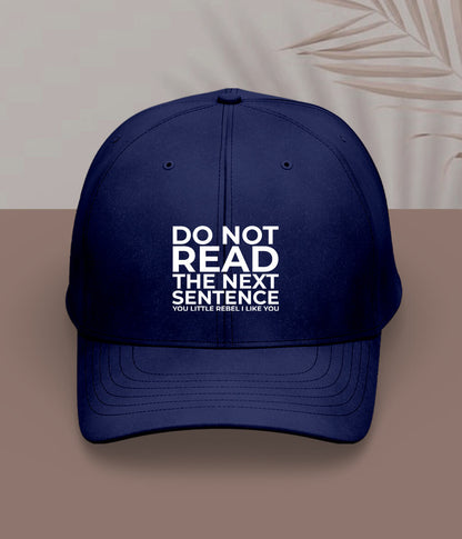 Navy Blue Funny Quotes Cap
