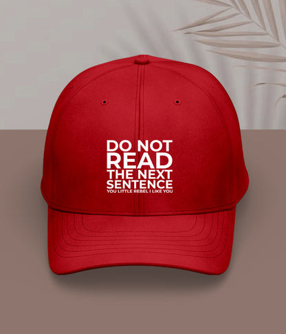 Red Funny Quotes Cap